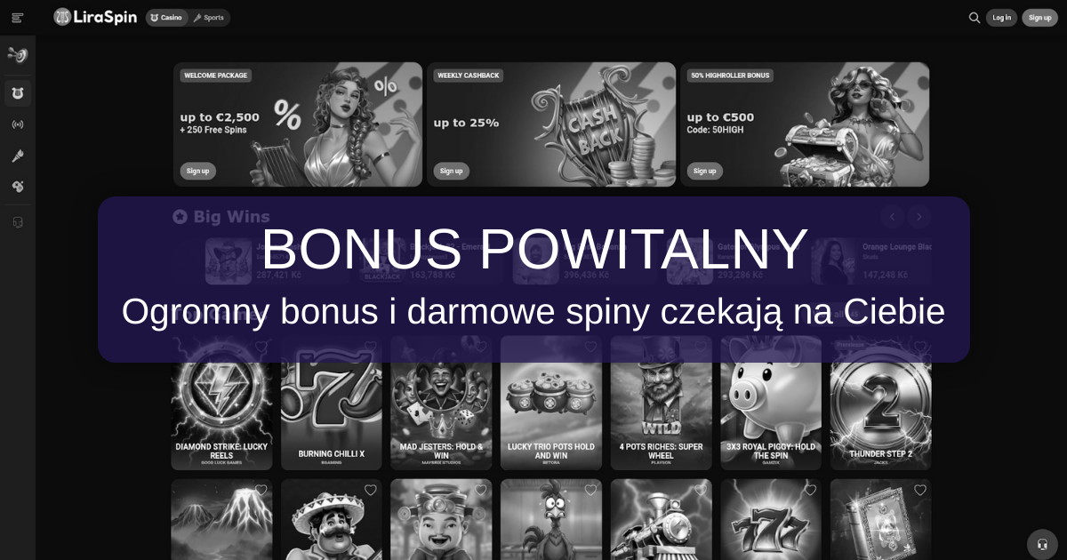Liraspin Casino welcome bonus